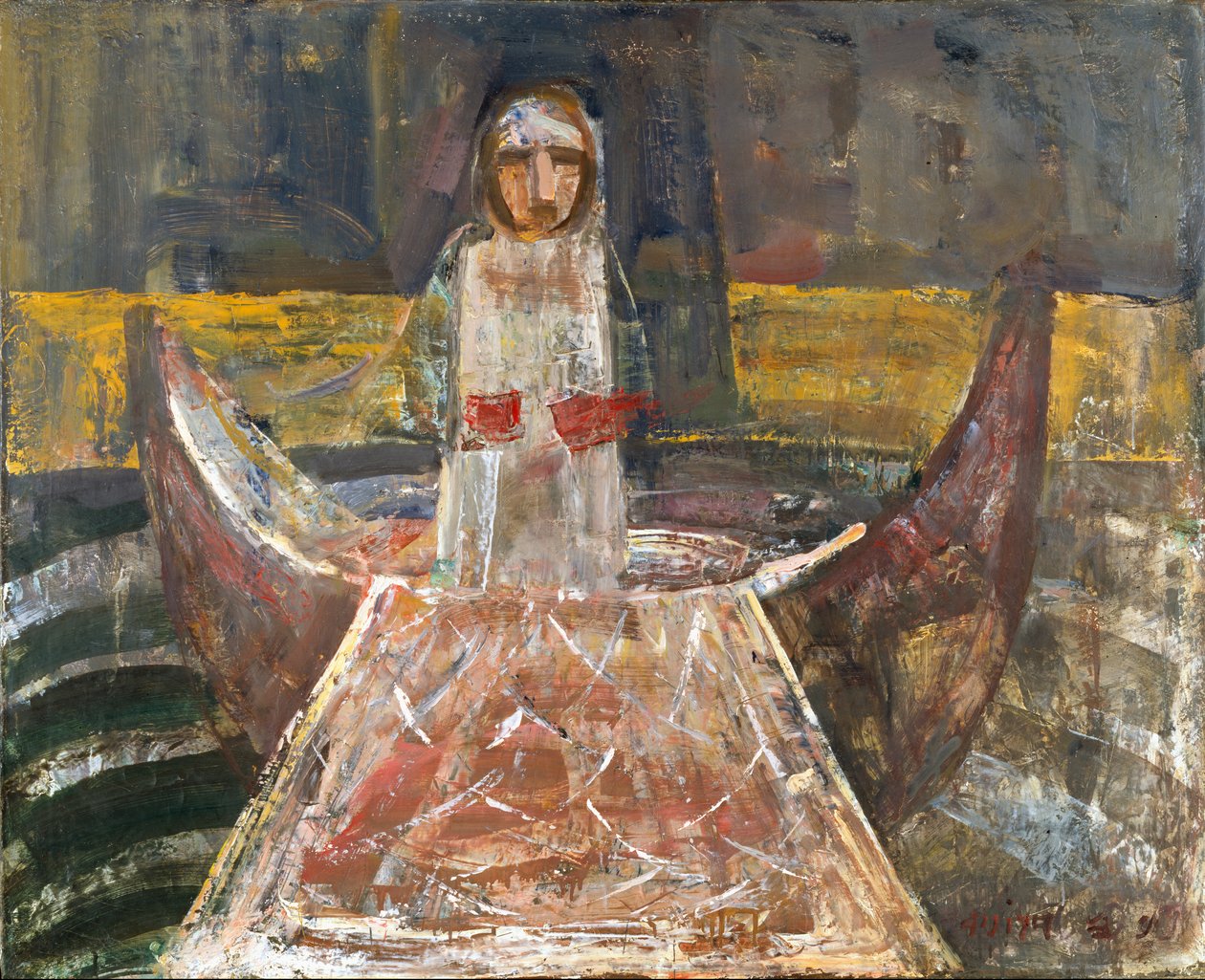 El pescador, finals del segle XIX-principis del XX (oli sobre tela)finès tekijältä Clayton S. Price