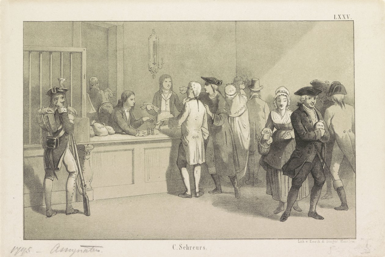 Toimeksiantojen maksu, 1795 tekijältä Clemens Prosper Schreurs