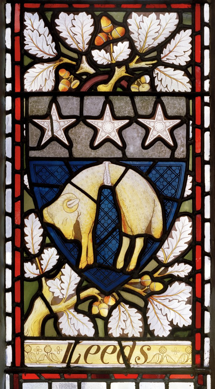 Leeds Heraldry, 1867-71 (lasimaalauksia) tekijältä Clement James Heaton