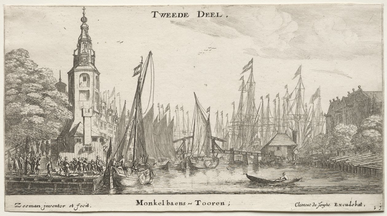 Erilaisia ​​laivoja ja Amsterdamin näkymiä (Verscheÿde Ships ja Gesichten van Amstelredam), osa II tekijältä Clement de Jonghe