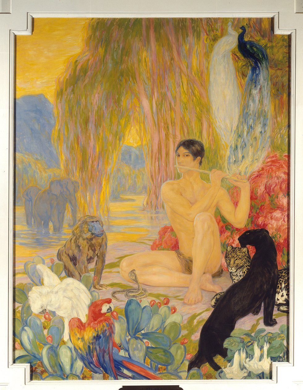 Clementine Helenen (Clementine-Helene) Dufaun (1869-1937) eläintieteellinen maalaus 1900-luvun Pariisissa. Sorbonne tekijältä Clementine Helene Dufau