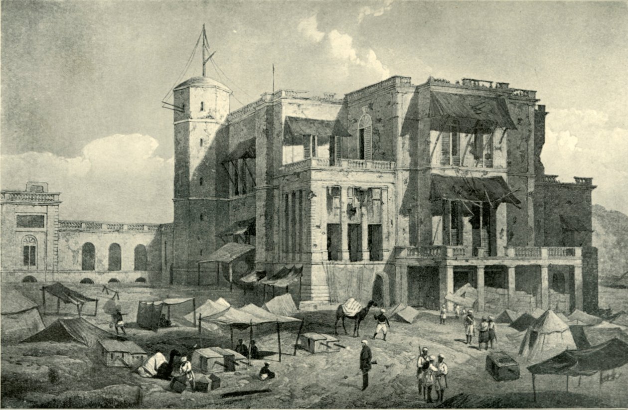Residenssi edestä, Lucknow, Helpon jälkeen, c1858, 1901. tekijältä Clifford Henry Mecham