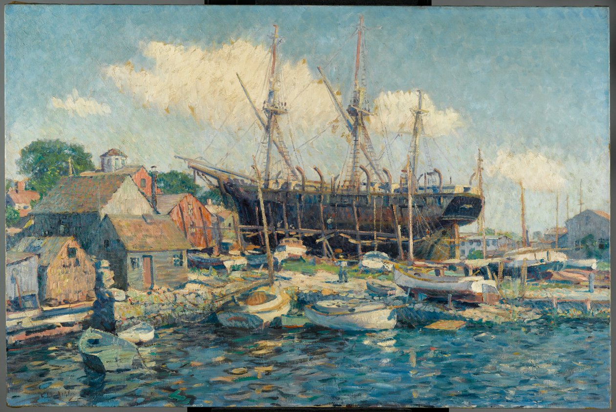 Valaslaiva merirautatiellä Fairhavenissa tekijältä Clifford Warren Ashley