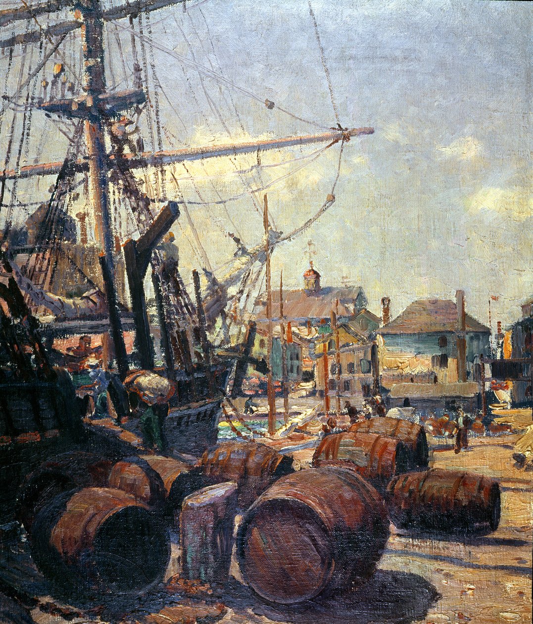 Whalerin varustaminen (öljy kankaalle) tekijältä Clifford Warren Ashley