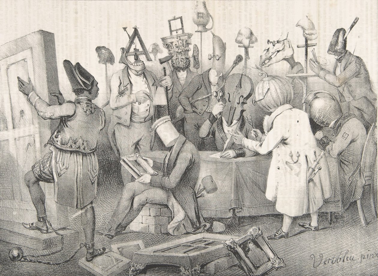 Kuuluisa maalausraati. Salonki 1841, 20. maaliskuuta 1841. tekijältä Clément Pruche