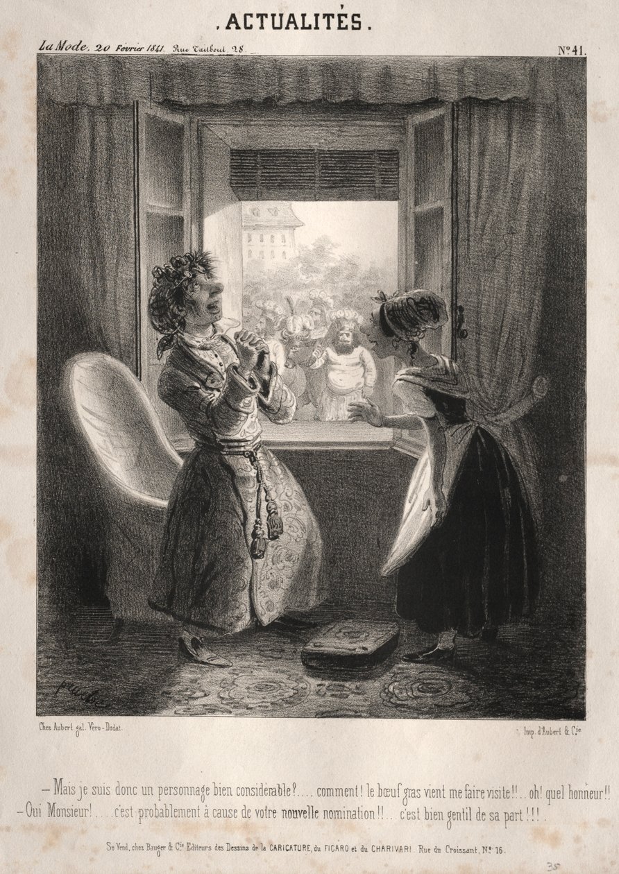 Uutiset: ---Mutta olen siis erittäin merkittävä hahmo, 1841. tekijältä Clémente Pruche