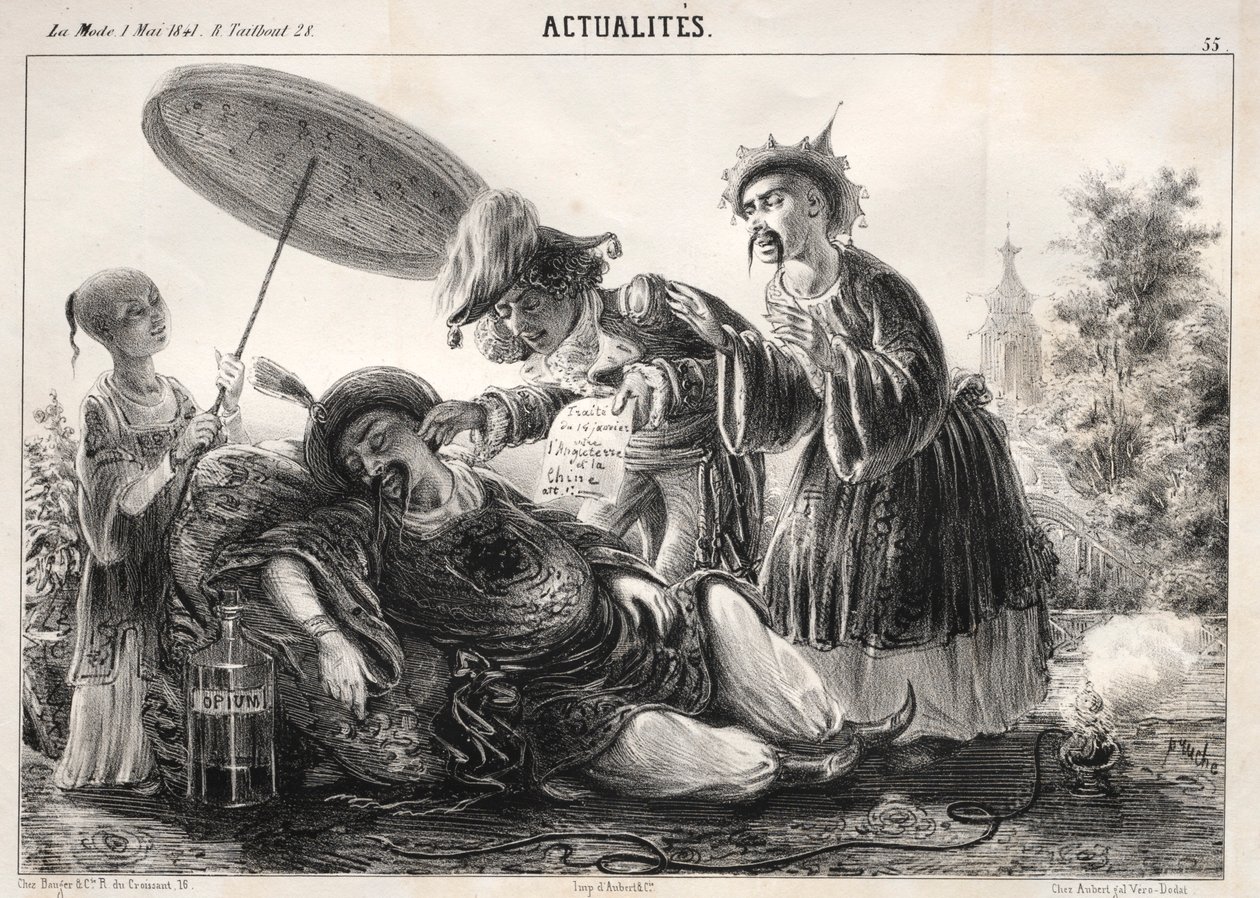 Uutiset: -- Sano niin! Joten sano! taivaallinen keisari...., 1841. tekijältä Clémente Pruche