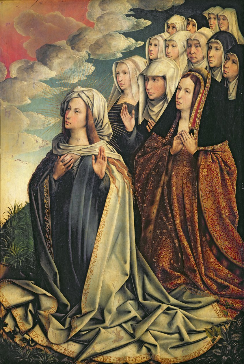 Maria sovittelija ja Johanna Hullu (1479-1555) sekä hänen seurueensa, oikeanpuoleinen taulu alttaritaulusta (ks. myös 223222). tekijältä Colijn de Coter