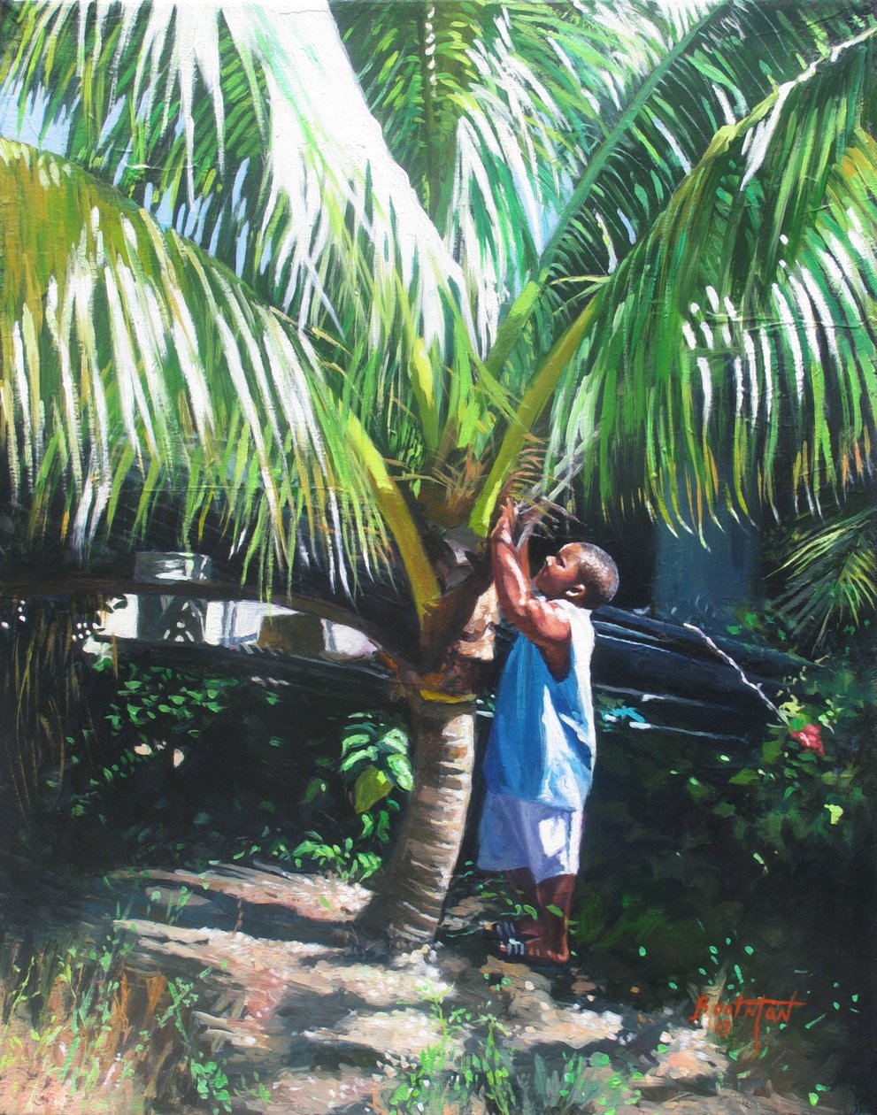 Coconut Shade, 2014, (öljy pellavalle) tekijältä Colin Bootman