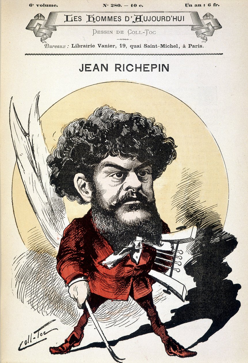 Sarjakuva Jean Richepin (1849-1926), ranskalainen kirjailija. tekijältä Coll Toc