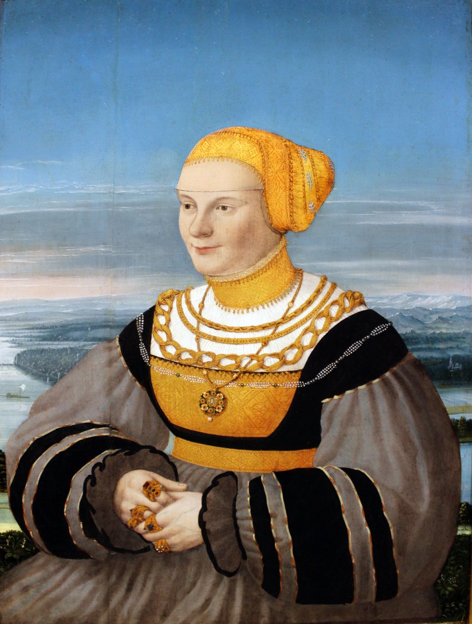 Muotokuva Anna von Holzhausen, syntynyt Ratzeburg tekijältä Conrad Faber von Kreuznach