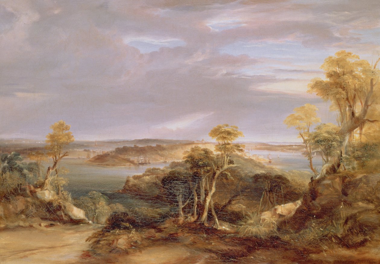 Sydney ja Botany Bay North Shoresta, 1840 tekijältä Conrad Martens