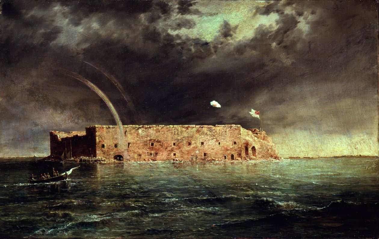 Näkymä Fort Sumterille, Etelä-Carolina, 1863 tekijältä Conrad Wise Chapman