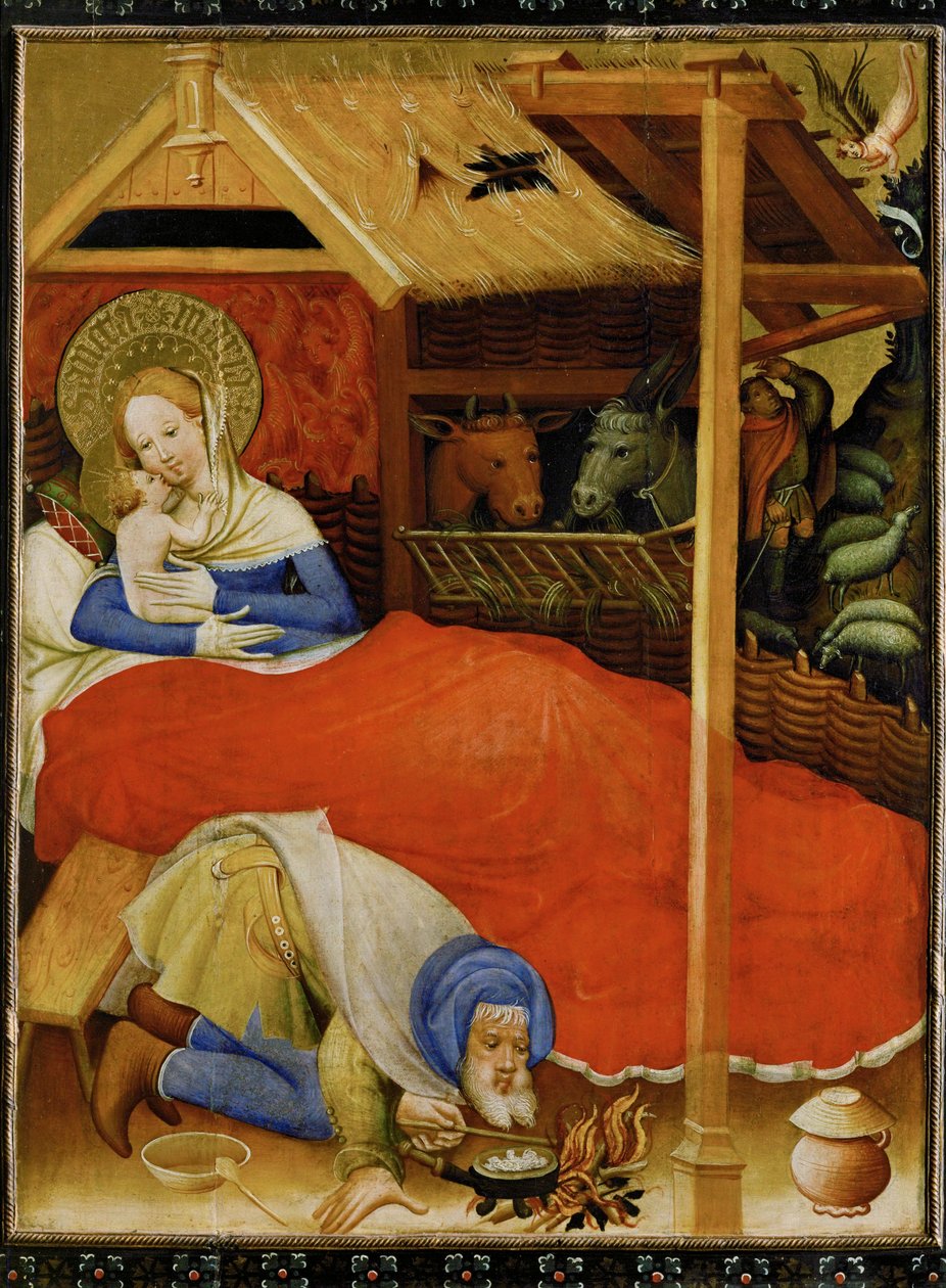 Nativity (tempera puulle) tekijältä Conrad von Soest