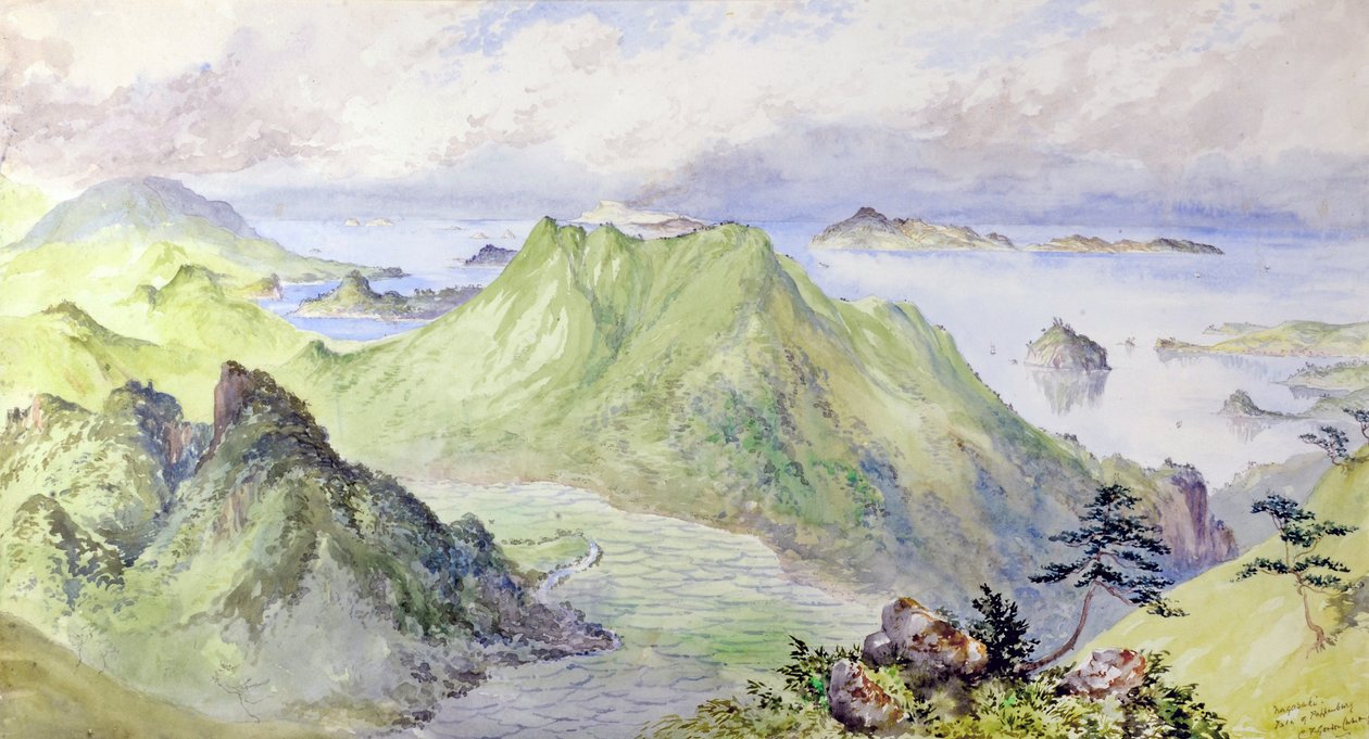Nagasaki, Japani: Pappenbergin saari. tekijältä Constance Frederica Gordon Cumming