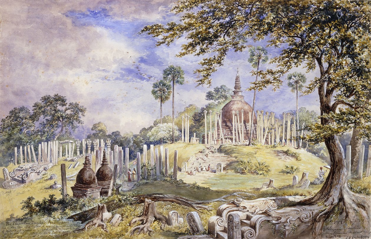 Thuparama Dagoba Anuradhapurassa, Sri Lankassa, 1873 tekijältä Constance Frederica Gordon Cumming