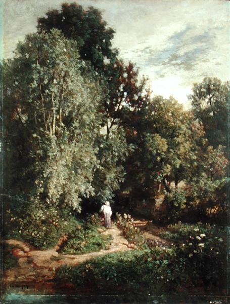 Polku pienessä metsässä, 1860-luvun alku (öljy kankaalle) tekijältä Constant Emile Troyon