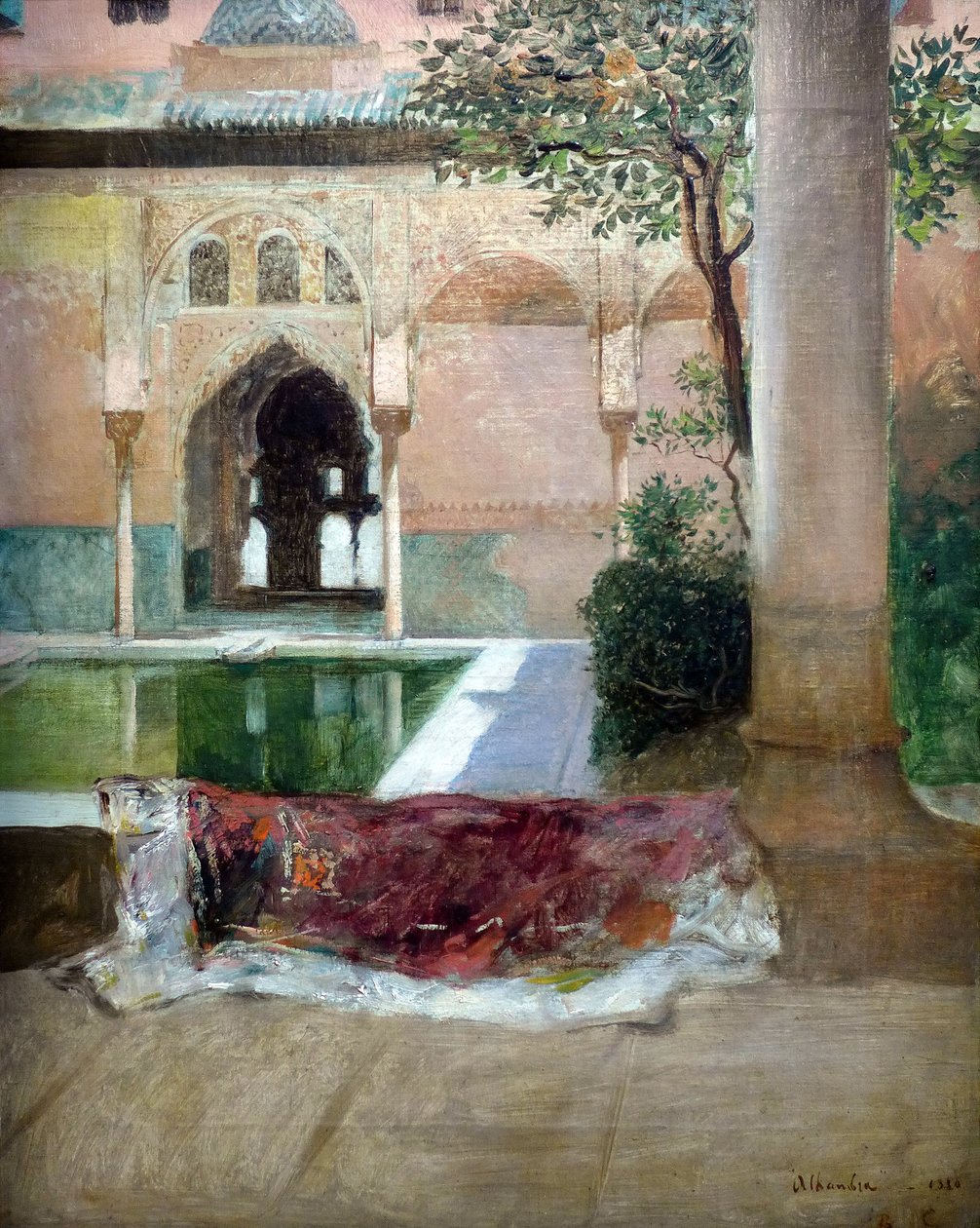 Granadan Alhambran sisäpiha, 1880 tekijältä Constant