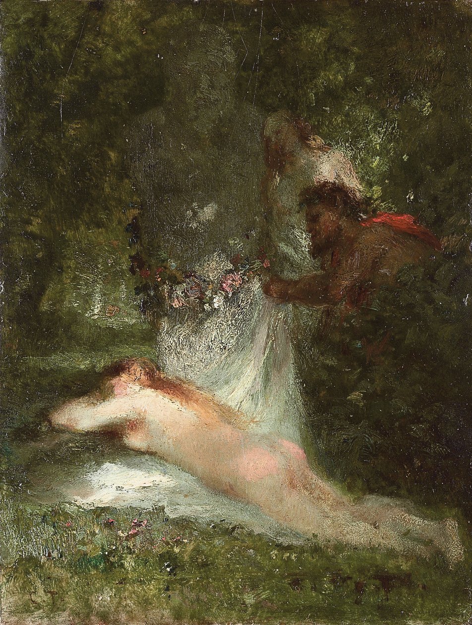 Nymfin uni tekijältä Constant Emile Troyon