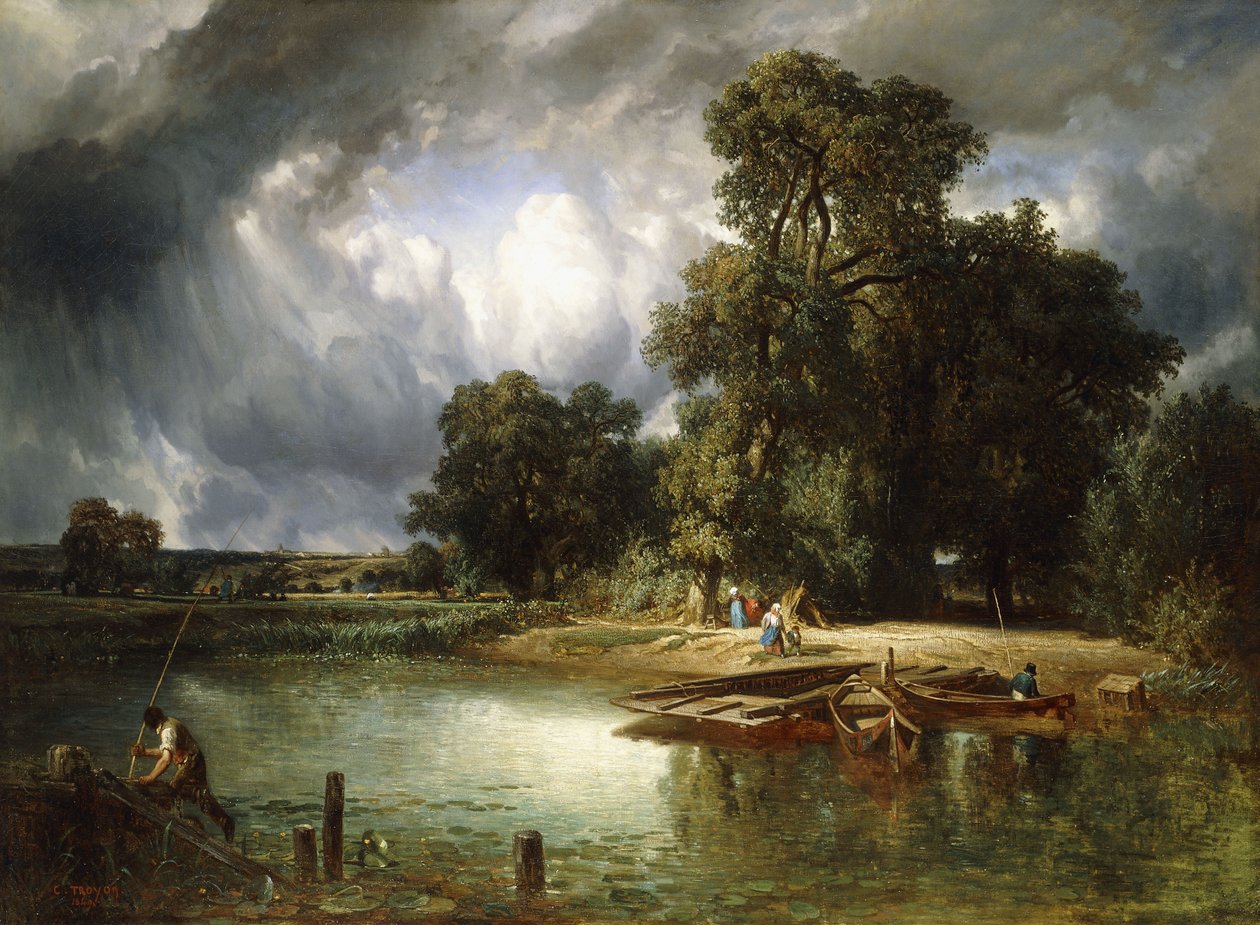 Lauttamatka, 1849 tekijältä Constant Emile Troyon