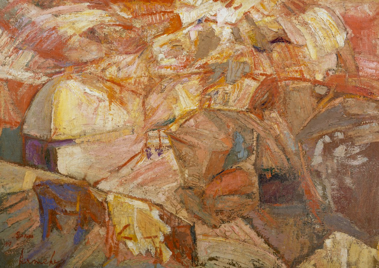 Sadonkorjuumaisema Devonshiressa tekijältä Constant Permeke