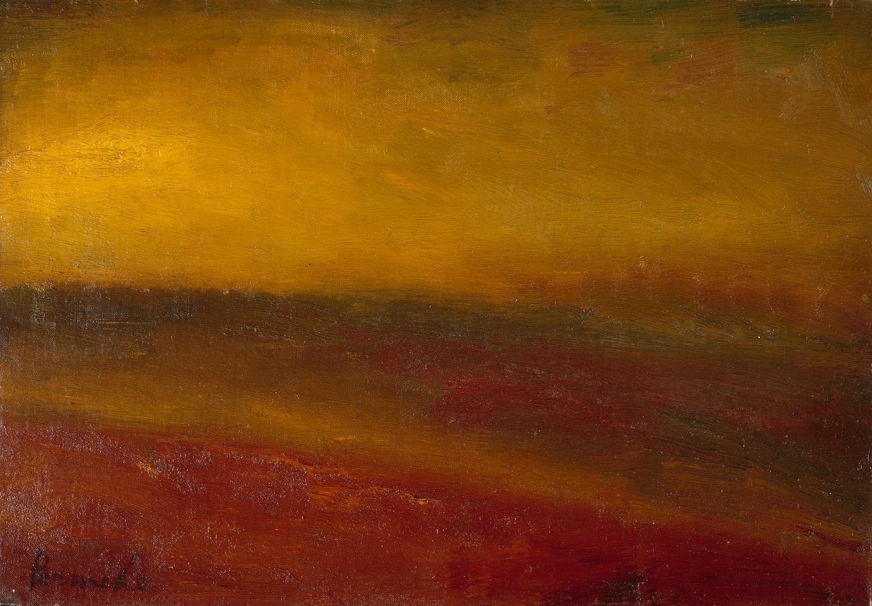 Auringonlaskun maisema (öljy kankaalle) tekijältä Constant Permeke