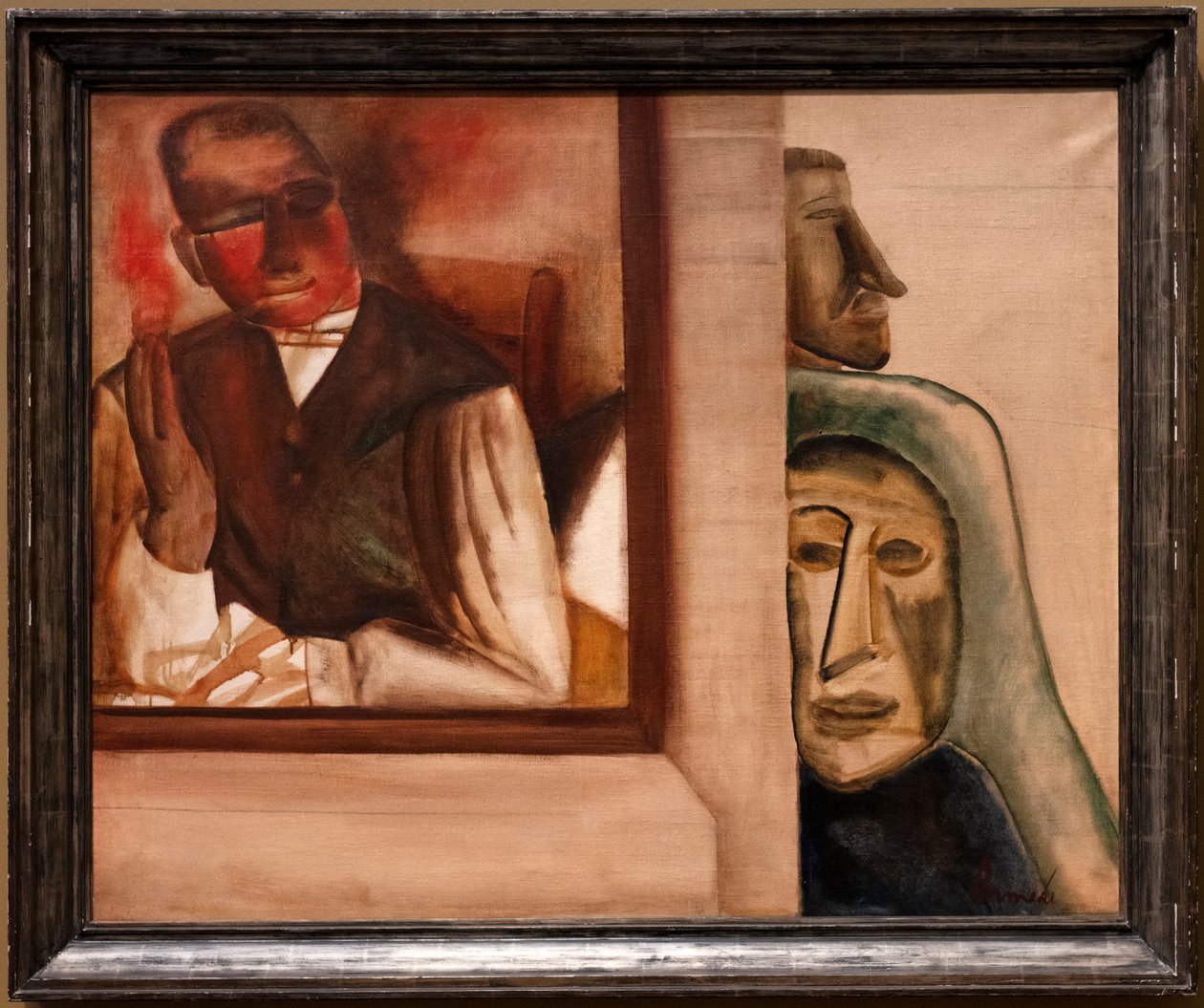 The Smoker, n. 1927 (öljy ja tärpätti kankaalle) tekijältä Constant Permeke