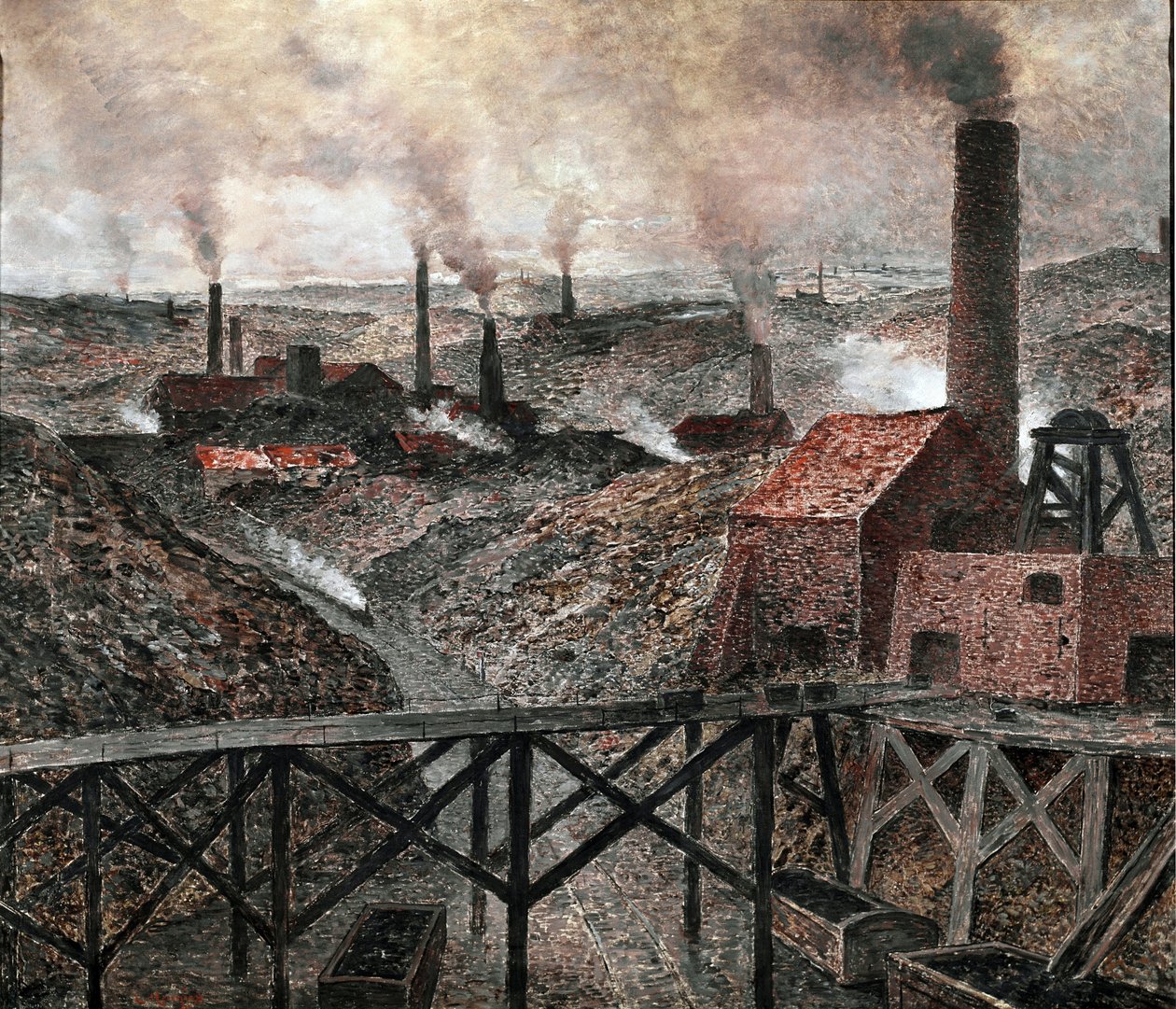 Mustassa maassa (öljy kankaalle tekijältä Constantin Emile Meunier