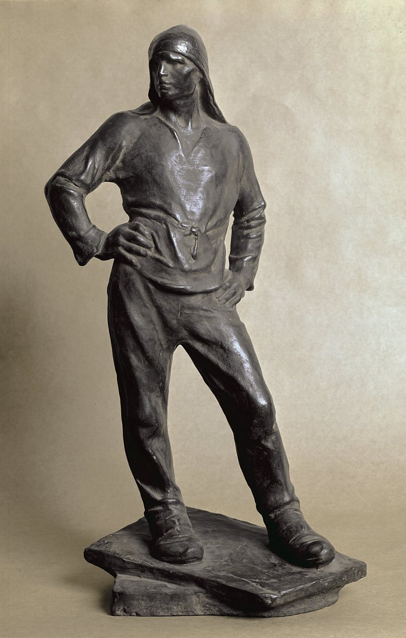 Antwerpenin sataman Longshoreman (pronssinen veistos tekijältä Constantin Emile Meunier