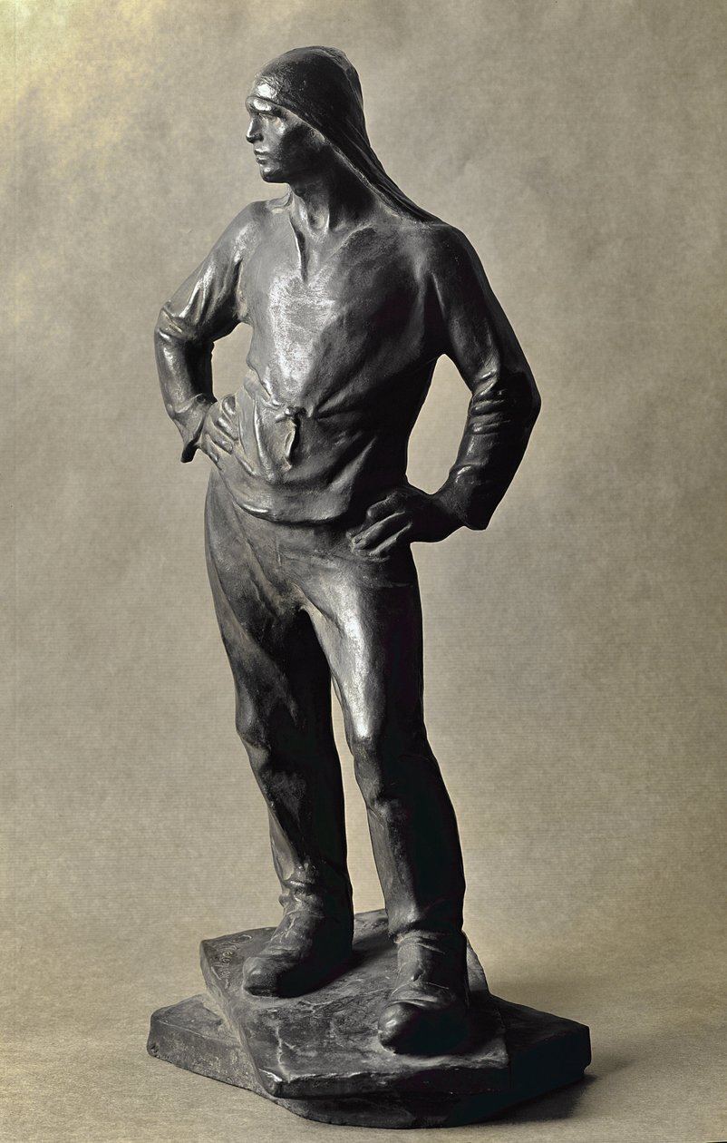 Antwerpenin sataman Longshoreman (pronssiveistos tekijältä Constantin Emile Meunier