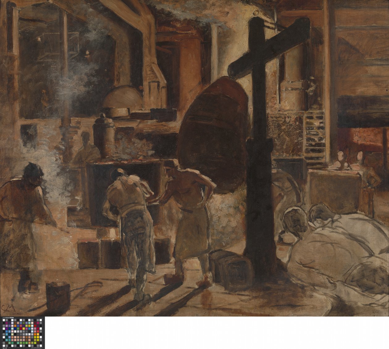The Steelworks (öljy kankaalle) tekijältä Constantin Emile Meunier