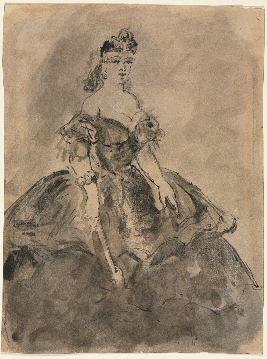Ball recto, 1800-luku. tekijältä Constantin Guys