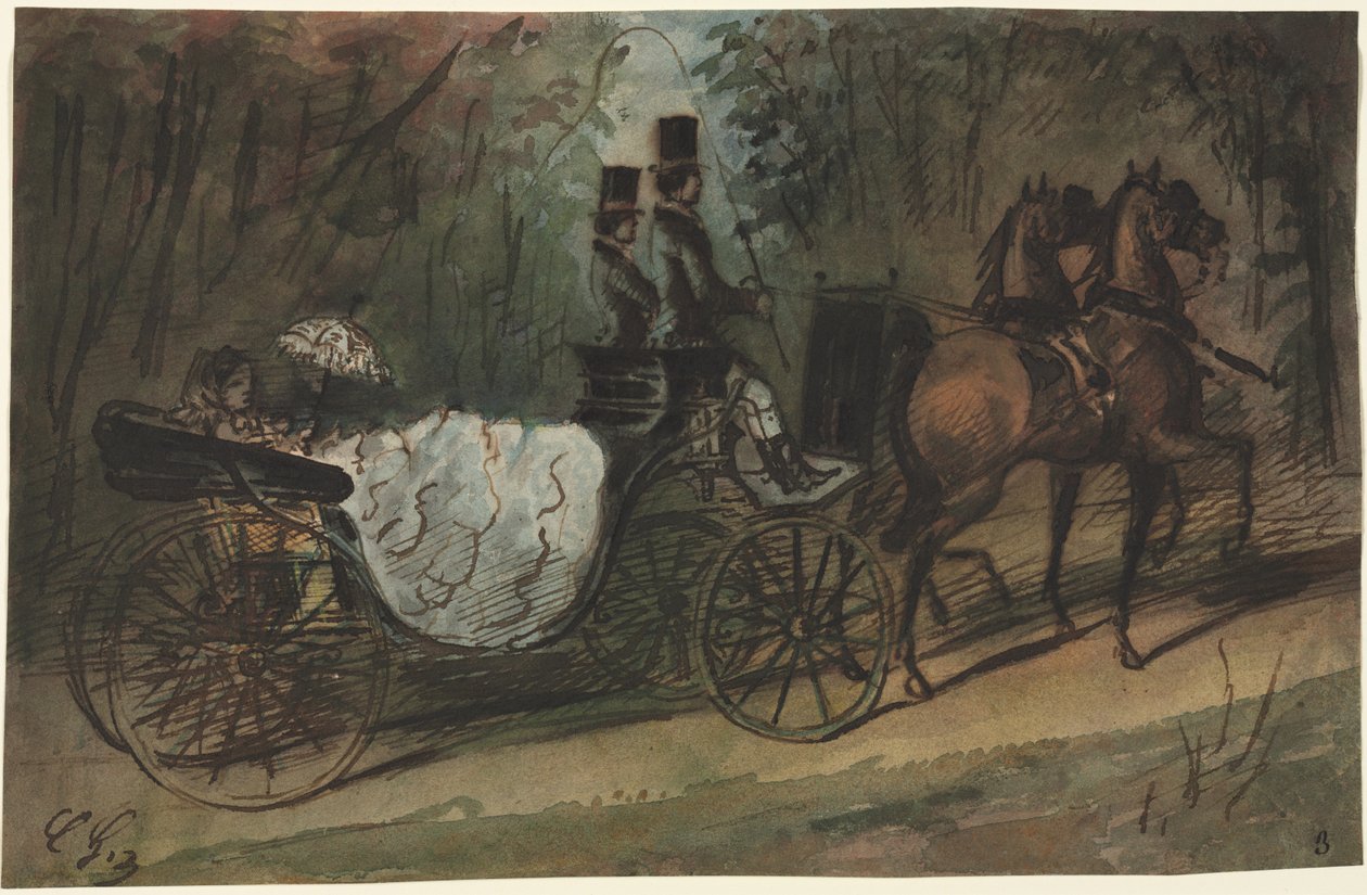 Vaunu Bois de Boulognessa, 1800-luku. tekijältä Constantin Guys
