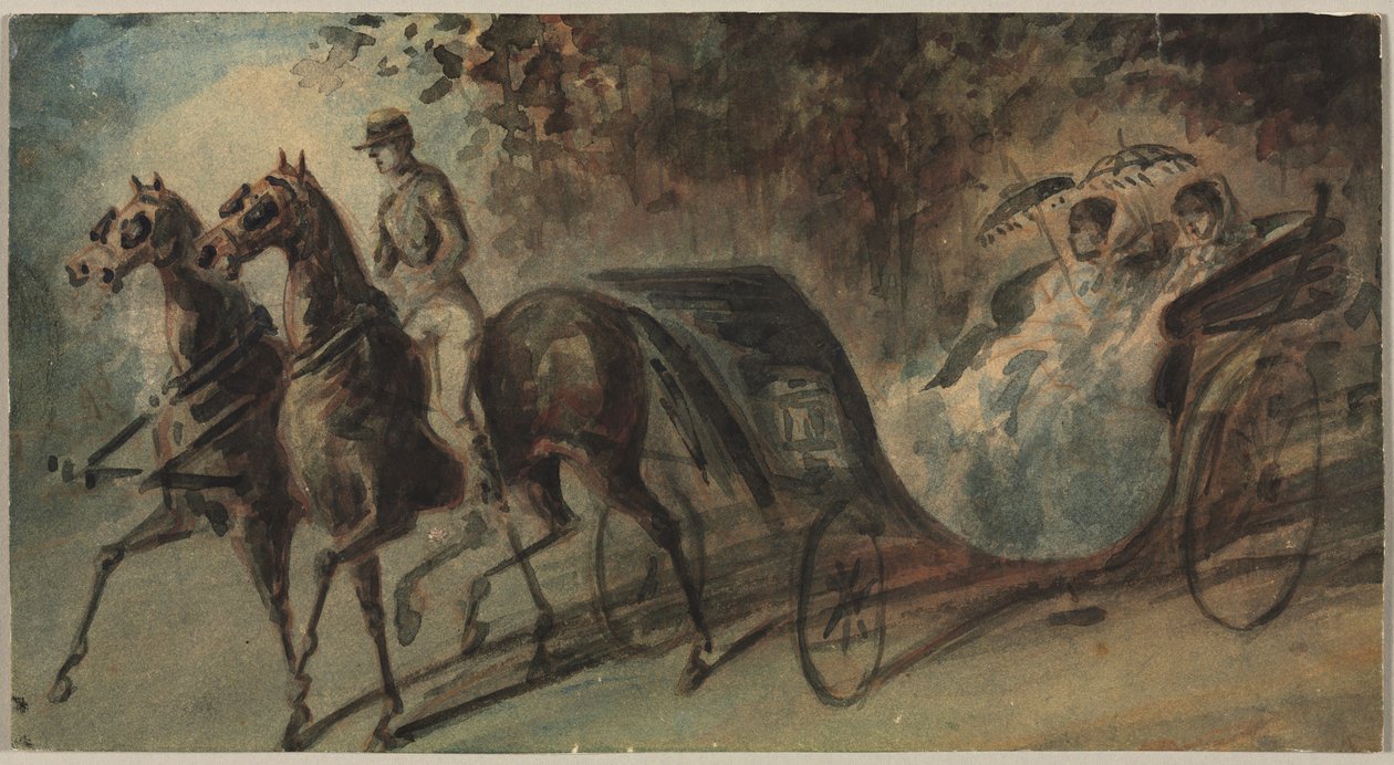 Vaunu Bois de Boulognessa, 1800-luku. tekijältä Constantin Guys