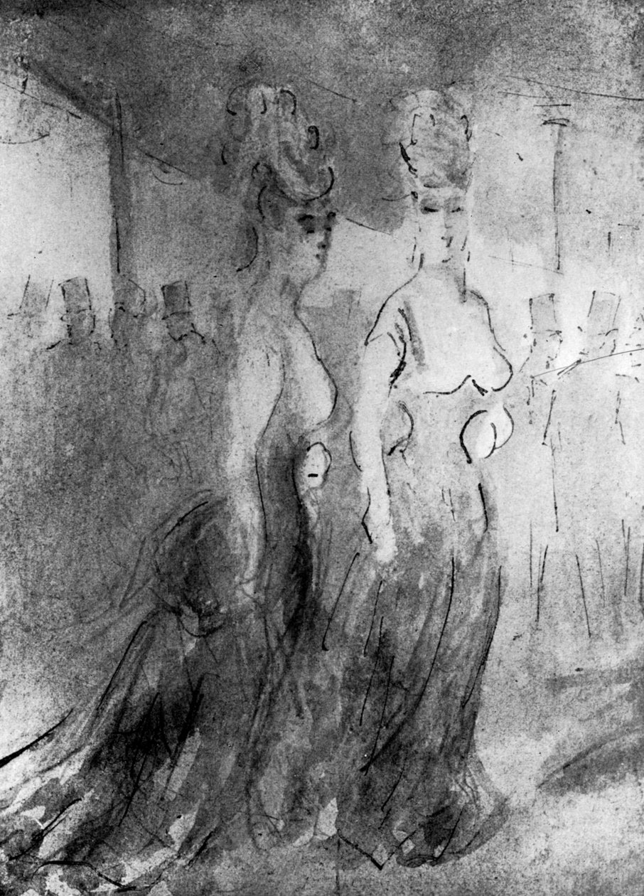Kaksi eleganttia, 1800-luku, 1930. tekijältä Constantin Guys