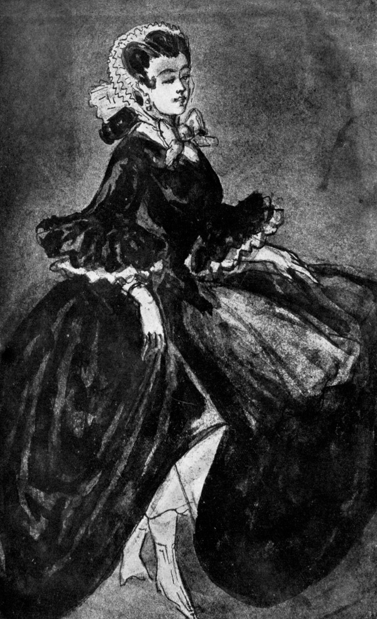 Woman Rolling Up, 1800-luku, 1930 tekijältä Constantin Guys