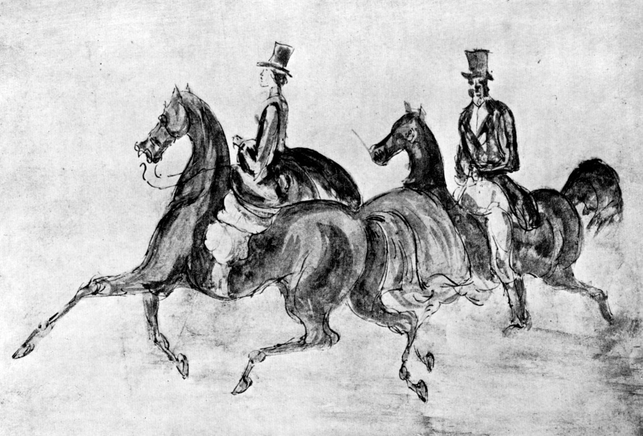 Ratsumiehet, 1930. tekijältä Constantin Guys