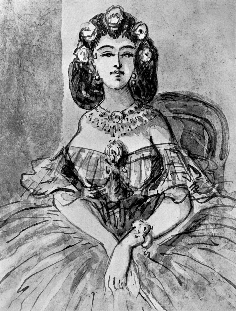 Naisen muotokuva, 1800-luku, 1930 tekijältä Constantin Guys