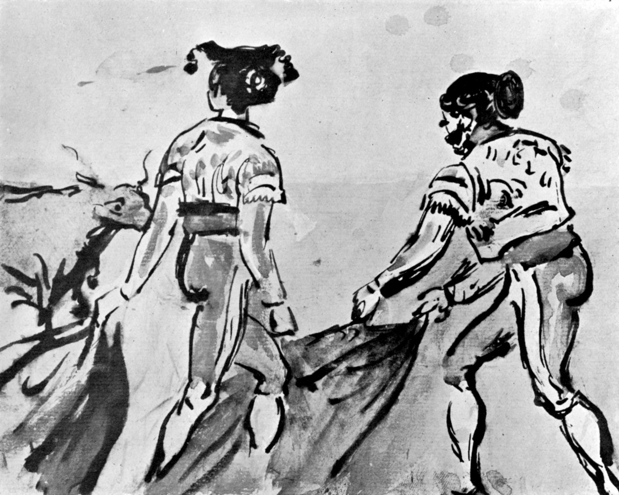 Härkätaistelu, 1800-luku, 1930. tekijältä Constantin Guys