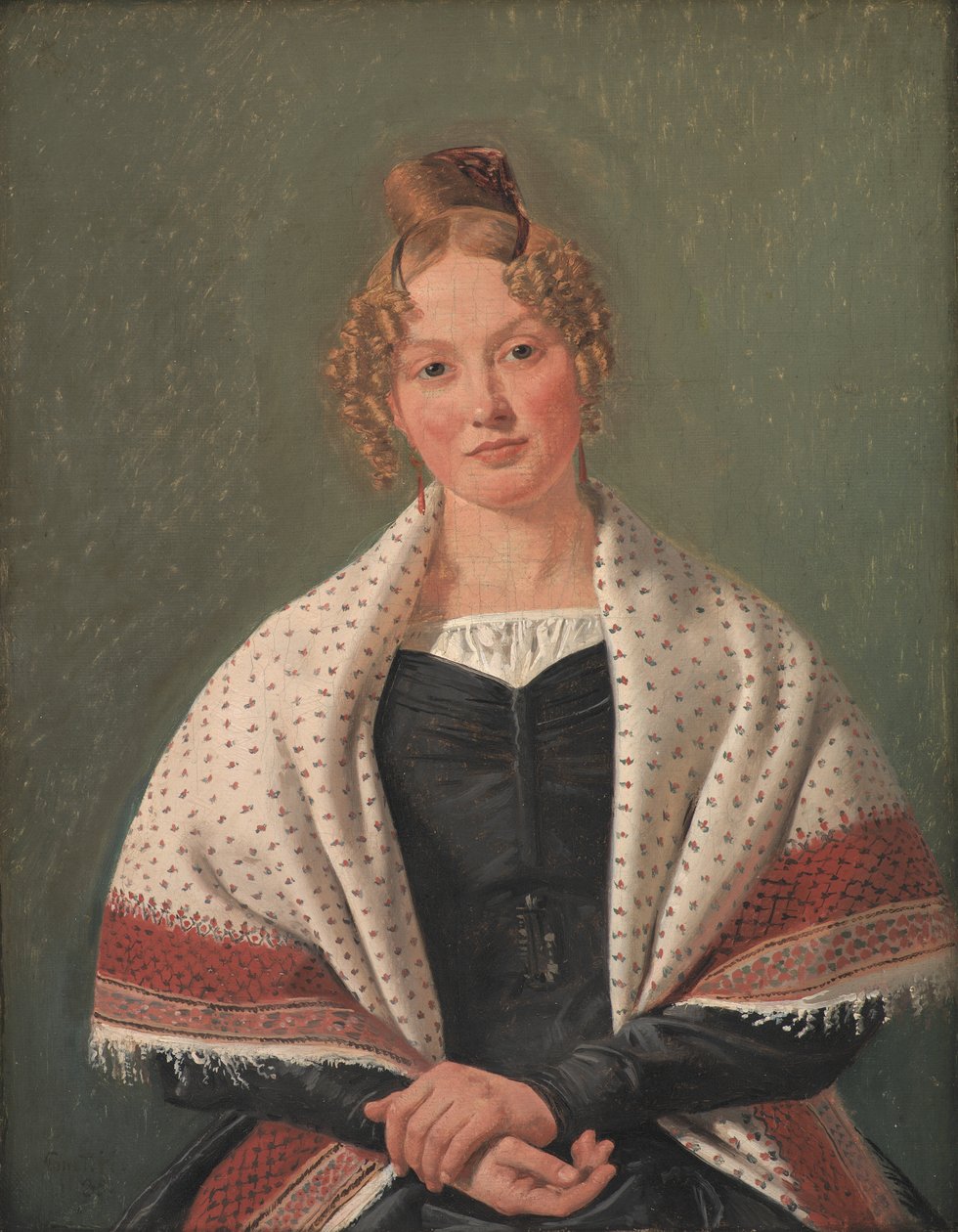 Hanne Wanscherin muotokuva, os. Wegener tekijältä Constantin Hansen