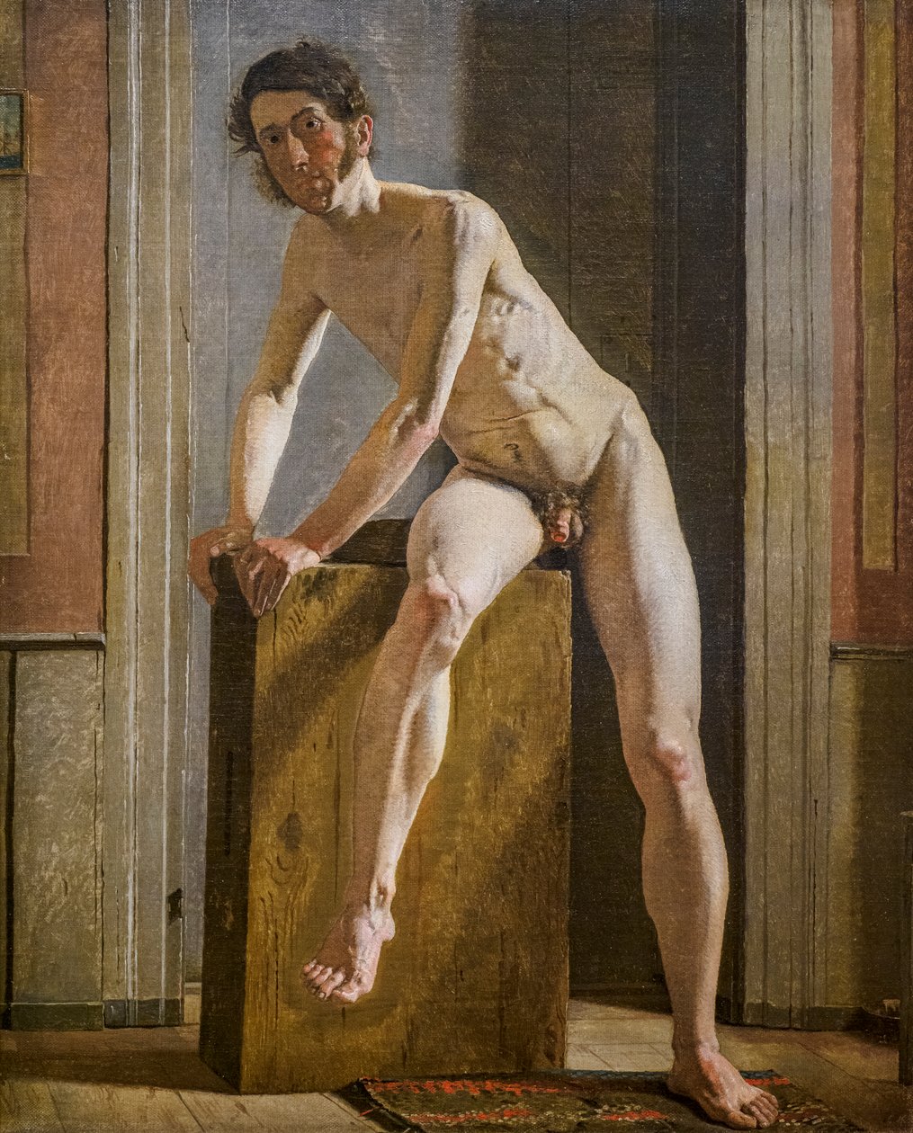 Istuva miesmalli tekijältä Constantin Hansen