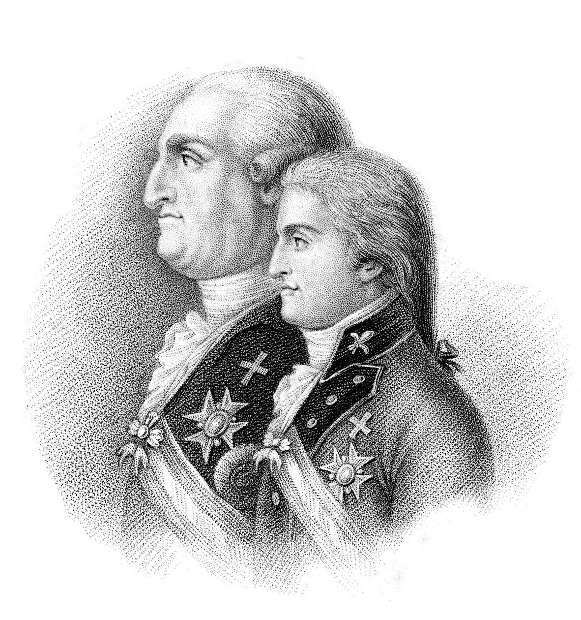 Kaarle IV, Espanjan kuningas ja hänen poikansa Ferdinand VII, 1800-luku tekijältä Cooper