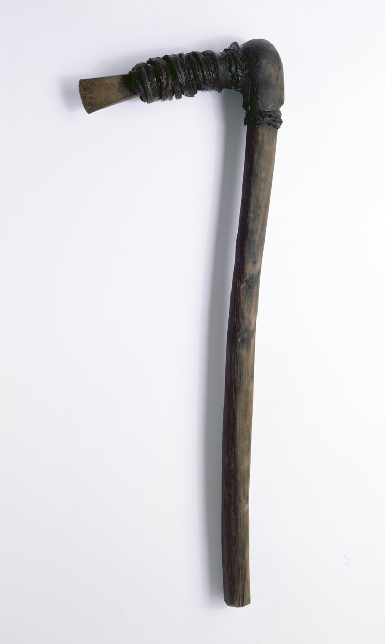 Oetzin jäämiehen mukana löytynyt kirves (tammipuuta ja nahkasidonta) (ks. lisätietoja kohdasta 222117). tekijältä Copper Age