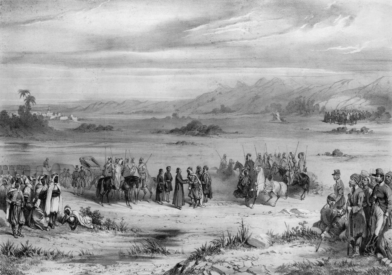 Algerin piispan suorittama vankien vaihto, 1841. tekijältä Coppin