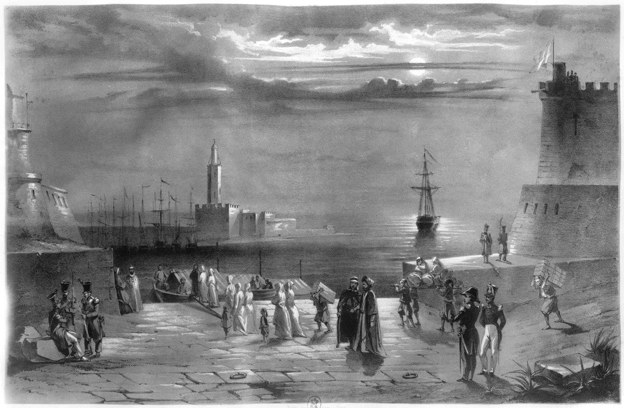 Dey Hussein Ibn El Hussein (1765-1838) lähti Algerista sen jälkeen, kun kaupunki oli vallattu 4. heinäkuuta 1830 tekijältä Coppin