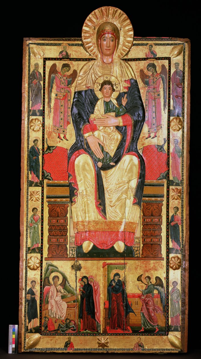 Madonna ja lapsi (tempera ja kultalehti paneelissa) tekijältä Coppo di Marcovaldo