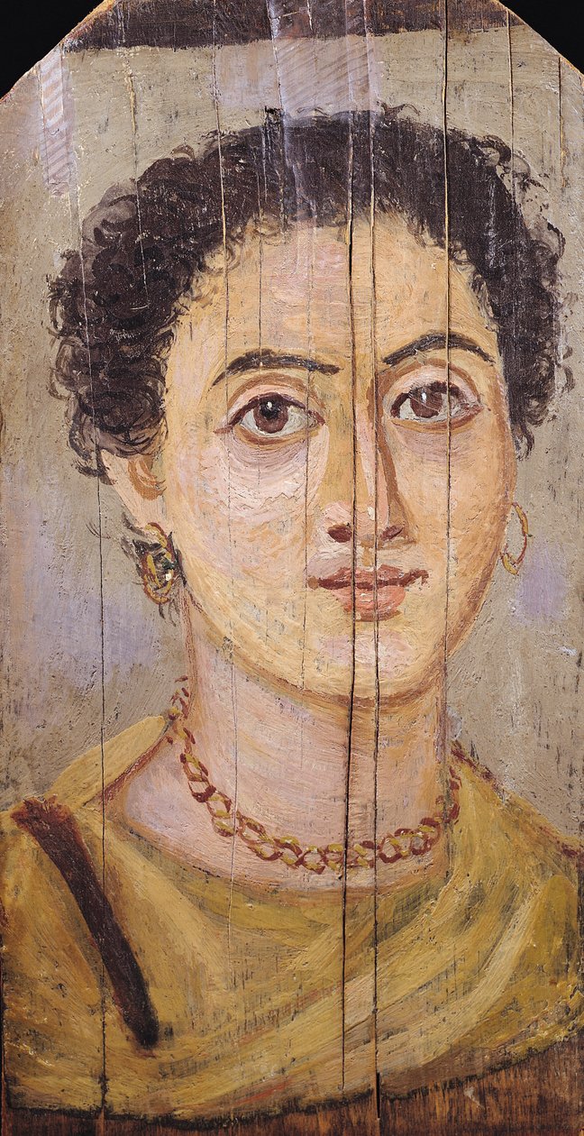 Fayum naisen muotokuva (enkaustinen vaha puulle) tekijältä Coptic