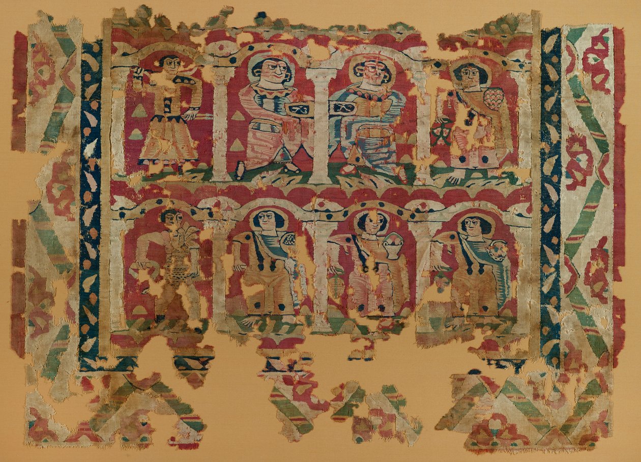 Tekstiilifragmentit kuvakudoskudoksessa, 6. - 8. vuosisata (tekstiili) tekijältä Coptic Coptic