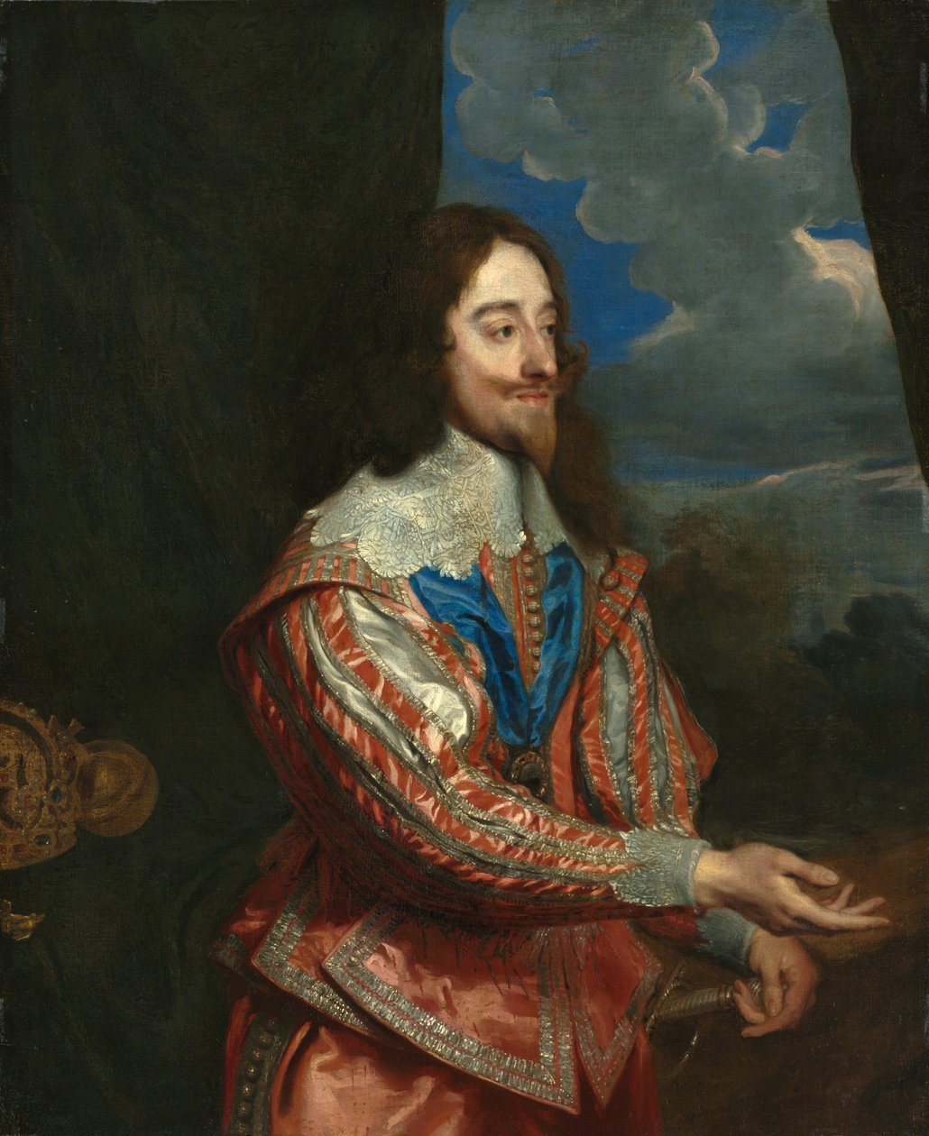 Kaarle I:n muotokuva (1600-1649) tekijältä Copy after Anthony van Dyck