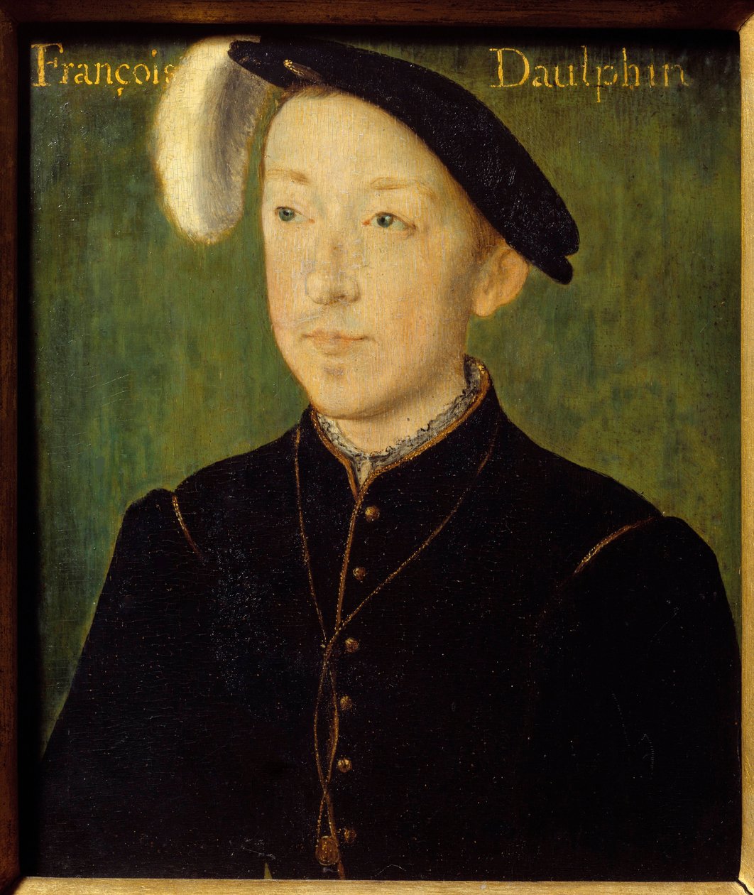 Orleansin herttuan Kaarlen (1522-1545) muotokuva (ehkä Francois I:n 3. poika) Corneille De Lyonin (Corneille de The Hague) puumaalaus (1500/1510-1574) 1500-luvun su. 0,16x0,13 m Bayonne, Musee Bonnat tekijältä Corneille de Lyon